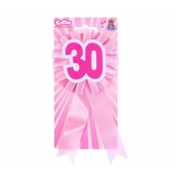 Kotylion różowy 30 lat (trzydziestka)